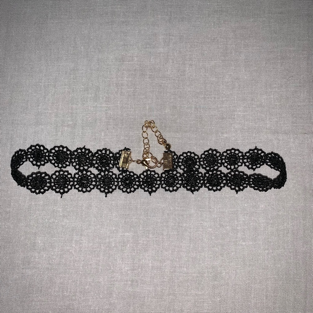 Black choker necklace